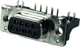 D-Sub socket, 25 pole, standard, equipped, angled, solder pin, 09663526616