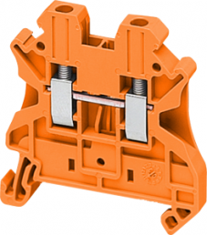 Terminal block, 2 pole, 0.2-2.5 mm², clamping points: 2, orange, screw connection, 24 A
