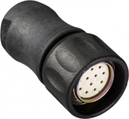 Female, M23, 12-pin, straight connector - for encoder
