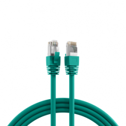 Patch cable, RJ45 plug, straight to RJ45 plug, straight, Cat 8.1, S/FTP, LSZH, 1 m, green
