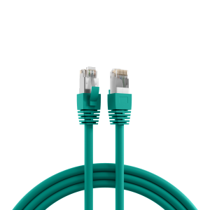 Patch cable, RJ45 plug, straight to RJ45 plug, straight, Cat 8.1, S/FTP, LSZH, 2 m, green