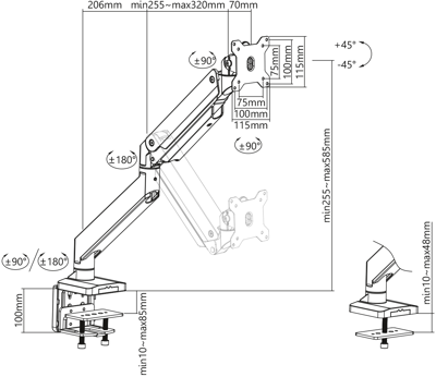 DA-90426 DIGITUS Monitor mount Image 4