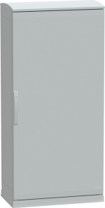 Control cabinet, (H x W x D) 1500 x 750 x 420 mm, IP44, polyester, light gray, NSYPLAZT1574G