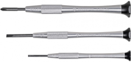 Screwdriver kit, 0.6 mm, 1 mm, 1.5 mm, slotted, BL 22 mm, L 130 mm, 4-360-E01