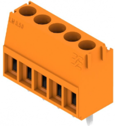 PCB terminal, 5 pole, pitch 3.5 mm, AWG 28-14, 10 A, screw connection, orange, 1720250000