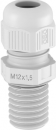 Cable gland, M12, 15 mm, Clamping range 3.5 to 7 mm, IP68, light gray, 2022943