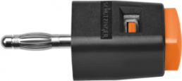 Quick pressure clamp, orange, 30 VAC/60 VDC, 16 A, 4 mm plug, nickel-plated, SDK 502 / OR