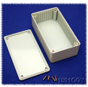 ABS enclosure, (L x W x H) 120 x 65 x 40 mm, light gray (RAL 7035), IP54, 1591CGY