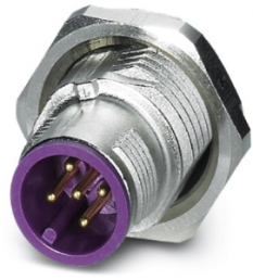 Plug, M12, 5 pole, solder pins, SPEEDCON locking, straight, 1456491
