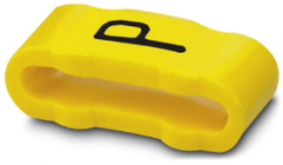 PVC marking sleeve, imprint "P", (L x W) 11.3 x 4.3 mm, yellow, 0826611:P