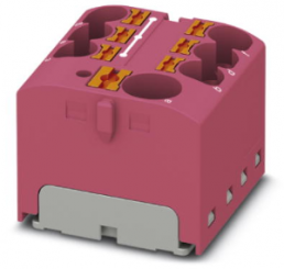 Distribution block, push-in connection, 0.2-6.0 mm², 7 pole, 32 A, 6 kV, pink, 3273873