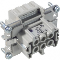 Socket contact insert, H-B 6, 6 pole, spring-clamp connection, with PE contact, 10401000