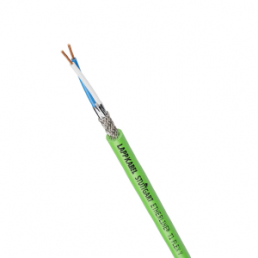 PVC ethernet cable, ethernet/PROFINET, 2-wire, AWG 22, green, 2170924
