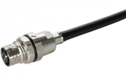 Socket, M12, 8 pole, crimp connection, screw lock/push-pull, straight, 21038812841