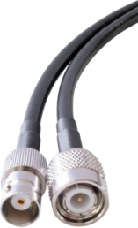 Coaxial cable, BNC jack (straight) to TNC plug (straight), RG-58C/U, grommet black, 0.5 m, C-00963-01-3