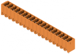 Pin header, 18 pole, pitch 3.81 mm, straight, orange, 1943000000