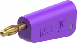 4 mm plug, solder connection, 1.0 mm², purple, 64.1039-26