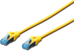 Patch cable, RJ45 plug, straight to RJ45 plug, straight, Cat 5e, SF/UTP, PVC, 500 mm, yellow