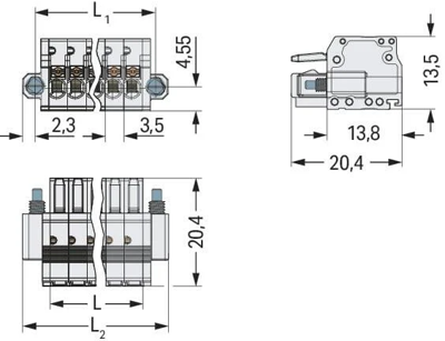 2734-102/107-000 WAGO PCB Connection Systems Image 2