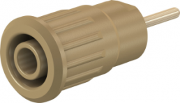 4 mm socket, round plug connection, mounting Ø 12.2 mm, CAT III, brown, 49.7080-27