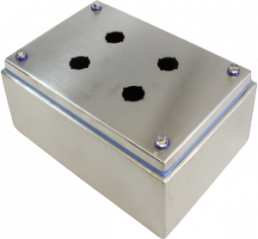 Stainless steel push button enclosure, (L x W x H) 177.29 x 115.06 x 252.47 mm, metal, IP69/IP69K, HYMPB4SS