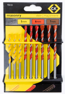 Masonry Colour Drill Bit Set of 9