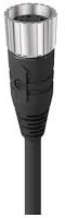 Sensor actuator cable, M23-cable socket, straight to open end, 19 pole, 3 m, PUR, black, 19656