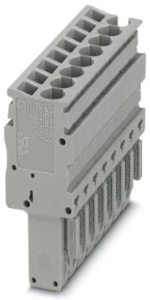 Plug, spring balancer connection, 0.08-4.0 mm², 8 pole, 24 A, 6 kV, gray, 3210680