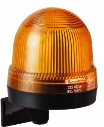 Flashing lamp, Ø 75 mm, yellow, 230 VAC, IP65