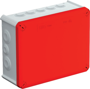 Cable junction box, 9xM25, 7xM32, 25 mm², gray/red