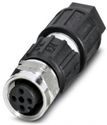Plug, M12, 4 pole, IDC connection, screw locking, straight, 1440766
