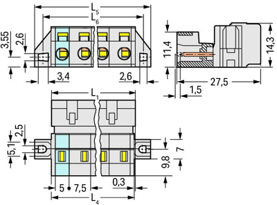 723-603/019-042 WAGO PCB Connection Systems Image 2