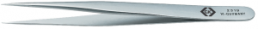 ESD precision tweezers, uninsulated, stainless steel, 120 mm, T2319