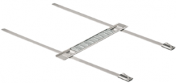 Stainless steel cable maker, inscribable, (W x H) 176 x 11 mm, silver, 1002680000