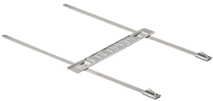 Stainless steel cable maker, inscribable, (W x H) 288 x 11 mm, silver, 1774490000