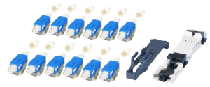 SC connector kit, OS2, singlemode, ceramic, blue, 53199.1