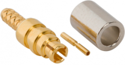 SMPM plug 50 Ω, RG-178, RG-196, Belden 83265, solder connection, straight, 925-129C-51S