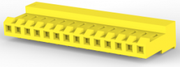 Socket housing, 14 pole, pitch 3.96 mm, straight, yellow, 4-640427-4