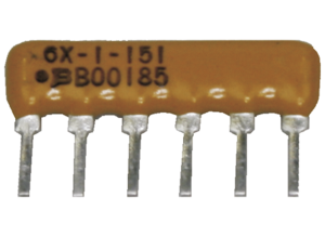Resistor network, SIP-5, 10 kΩ, 0.2 W, ±2 %, 4 resistors, 4605X-101-103LF