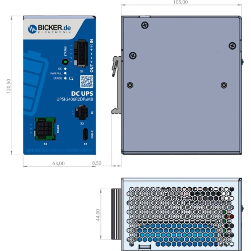 UPSI-2406R2DP2MB Bicker Elektronik UPS Image 3