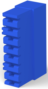 Socket housing, 8 pole, pitch 5 mm, straight, blue, 521210-1