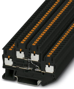 Component terminal block, push-in connection, 0.14-4.0 mm², 4 pole, 500 mA, 6 kV, black, 3211444