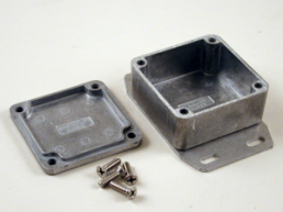 Aluminum die cast enclosure, (L x W x H) 118 x 93 x 34 mm, black (RAL 9005), IP54, 1590BBFLBK