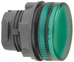 Signal light, waistband round, green, front ring black, mounting Ø 22 mm, ZB5AV033S