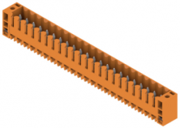 Pin header, 22 pole, pitch 3.5 mm, straight, orange, 1622230000