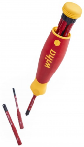 VDE screwdriver, 3.5 mm, PH1, PH2, SL/PZ2, Phillips/Pozidriv/slotted, SB283109040