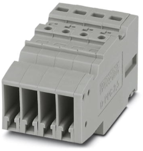 COMBI jack, push-in connection, 0.14-4.0 mm², 4 pole, 24 A, 6 kV, gray, 3000658