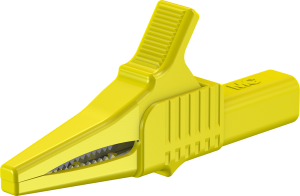 Alligator clip, yellow, max. 20 mm, L 82.2 mm, CAT II, socket 4 mm, 66.9755-24