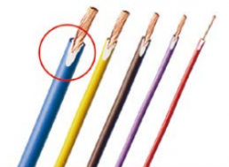 PVC-Stranded wire, high flexible, FlexiVolt-2V, 0.5 mm², red, outer Ø 2.3 mm