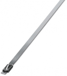 Cable tie, stainless steel, (L x W) 520 x 4.6 mm, bundle-Ø 152 mm, silver, UV resistant, -80 to 538 °C